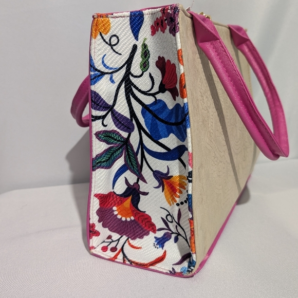 Pink Embroidered Tote Bag - Picture 6 of 11